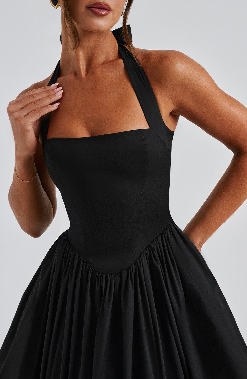 Cressida Midi Dress - Black  Gemma Chic