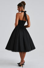 Cressida Midi Dress - Black  Gemma Chic