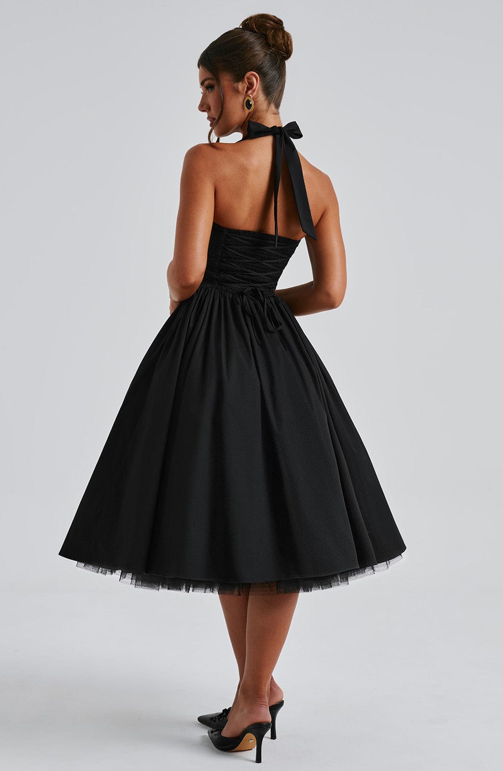 Cressida Midi Dress - Black  Gemma Chic