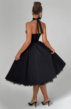 Cressida Midi Dress - Black  Gemma Chic