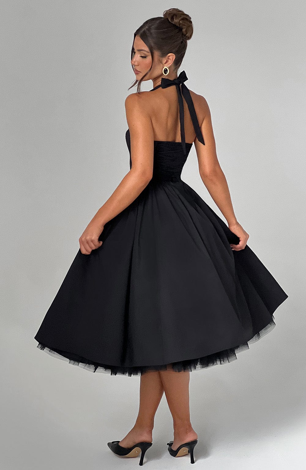Cressida Midi Dress - Black  Gemma Chic