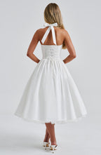 Cressida Midi Dress - Ivory  Gemma Chic