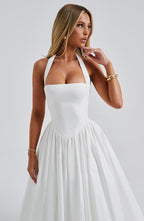Cressida Midi Dress - Ivory  Gemma Chic