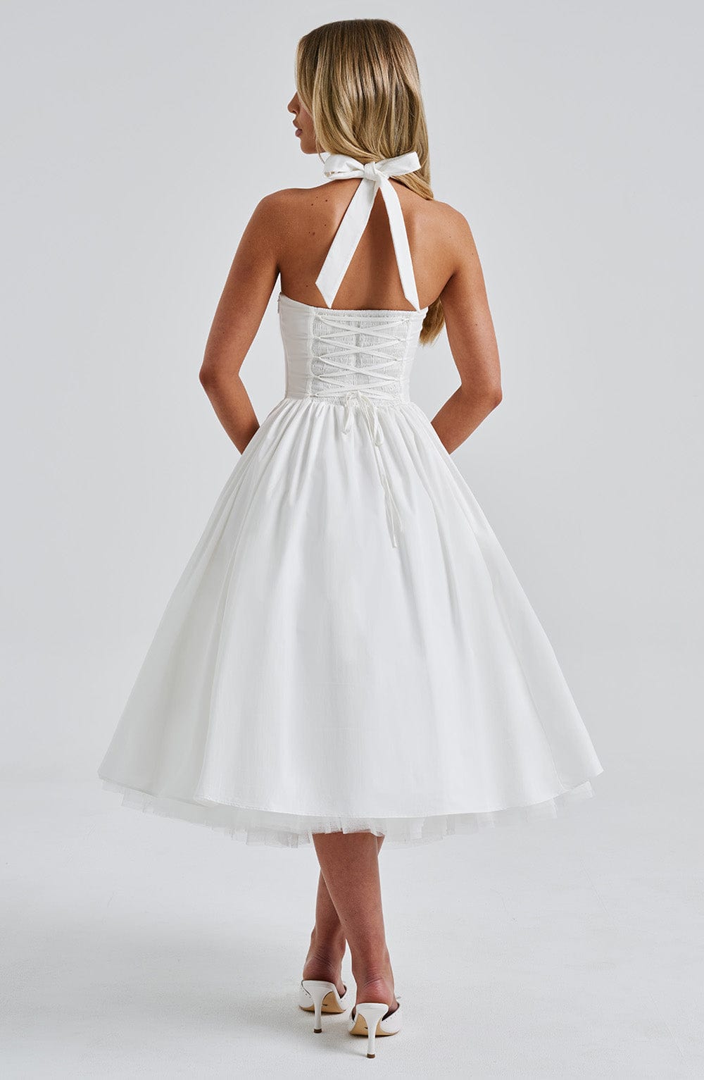 Cressida Midi Dress - Ivory  Gemma Chic