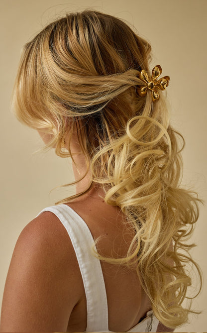Glossy Daisy Mini Claw Clip-Claw Clip
