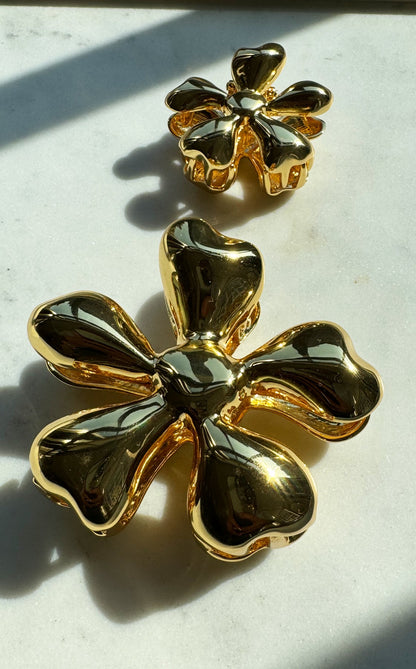 Glossy Daisy Mini Claw Clip-Claw Clip