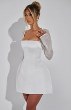 Dolly Mini Dress - Ivory  Gemma Chic