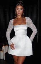 Dolly Mini Dress - Ivory  Gemma Chic