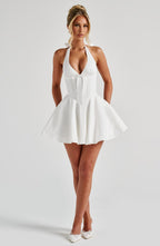 Doris Mini Dress - Ivory  Gemma Chic