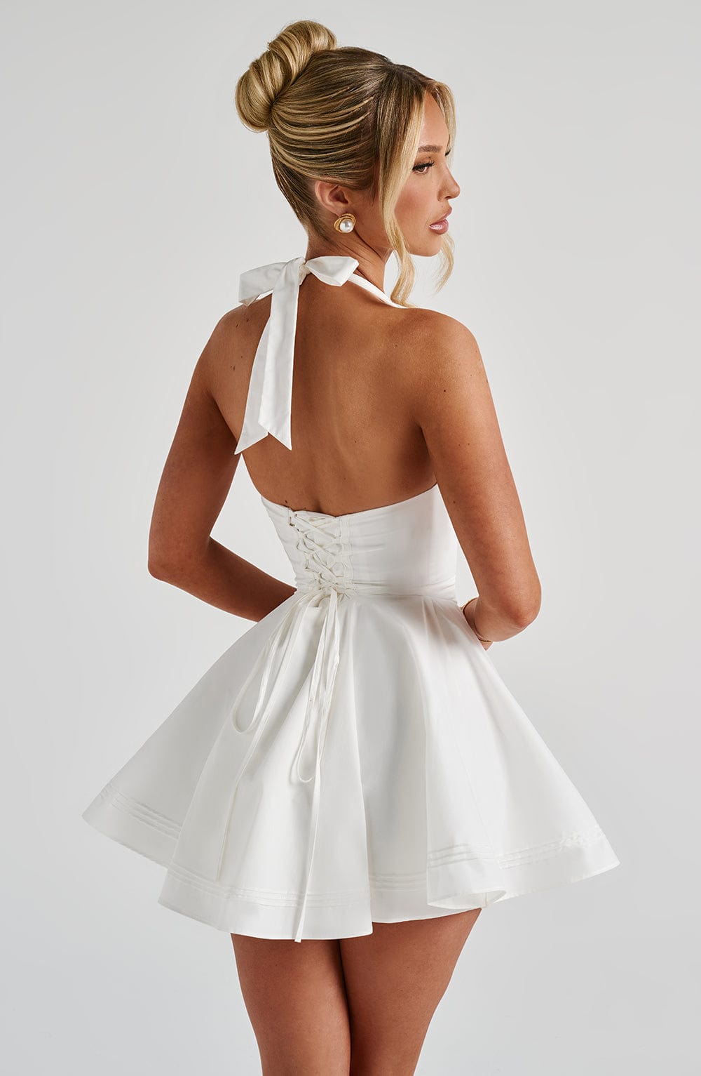 Doris Mini Dress - Ivory  Gemma Chic