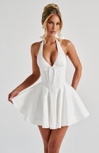 Doris Mini Dress - Ivory  Gemma Chic