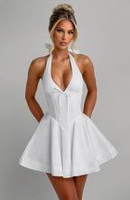 Doris Mini Dress - Ivory  Gemma Chic
