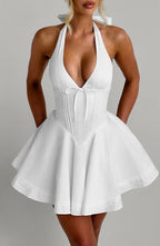 Doris Mini Dress - Ivory  Gemma Chic