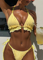 Sunburst Ruffle Bikini Set  GEMMACHIC