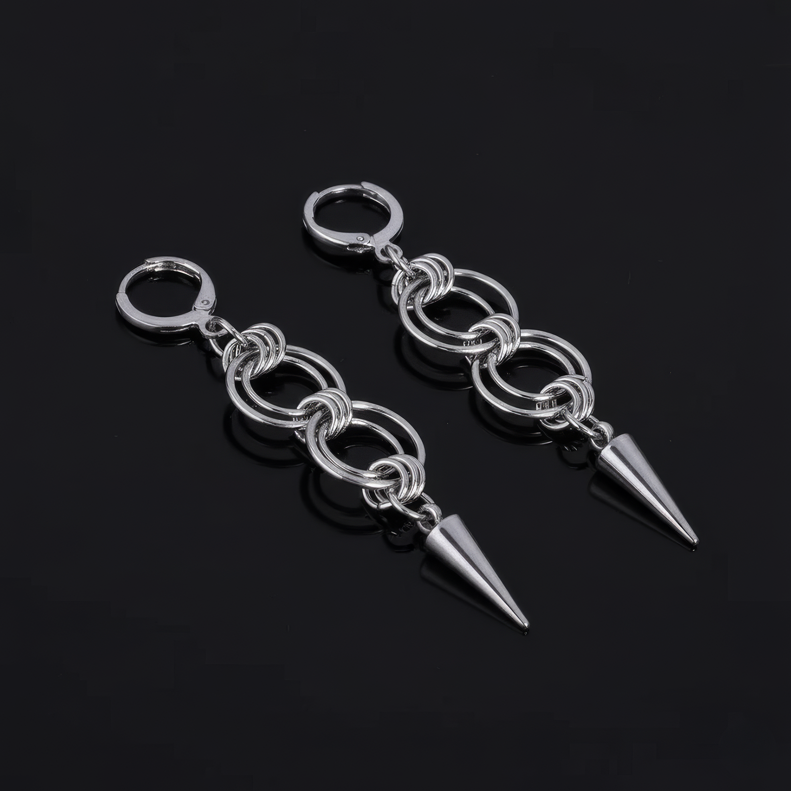 Spike Drop Hoops  GEMMACHIC