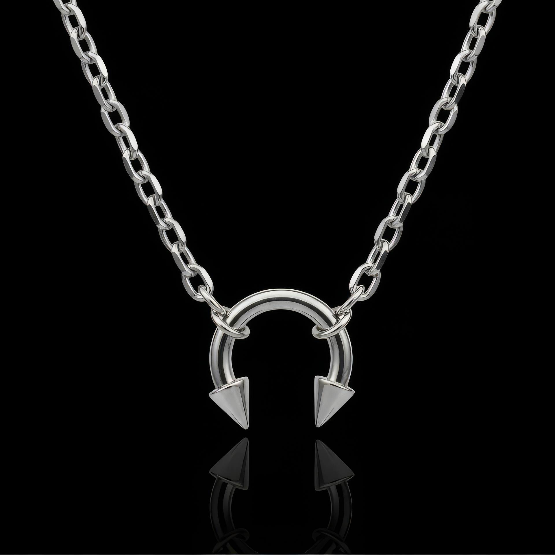 Double Spike Necklace  GEMMACHIC