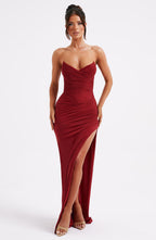 Giovanna Maxi Dress - Wine  Gemma Chic