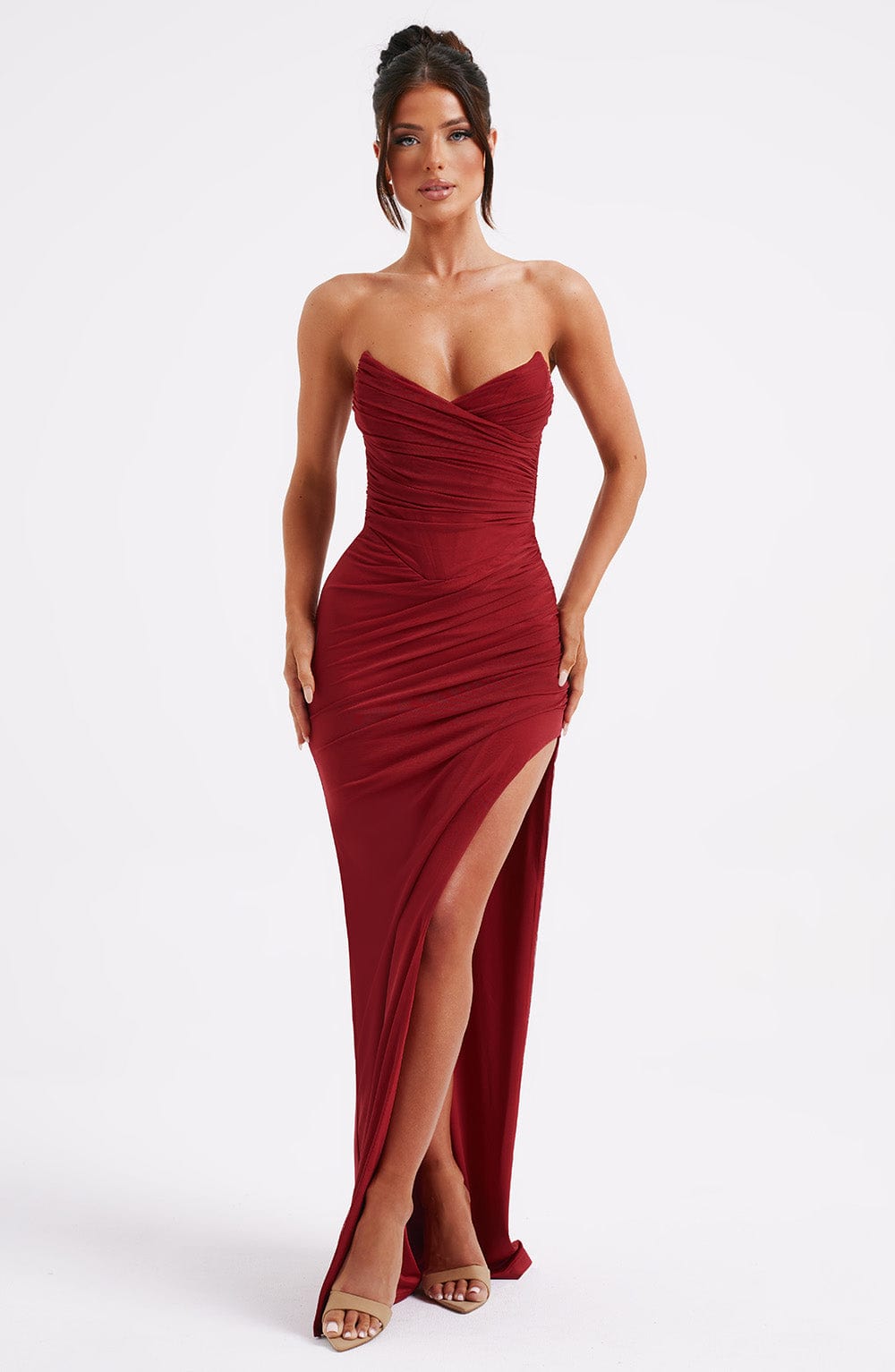Giovanna Maxi Dress - Wine  Gemma Chic
