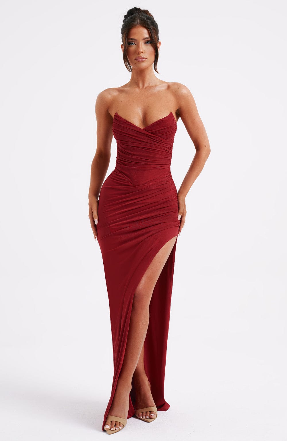 Giovanna Maxi Dress - Wine  Gemma Chic