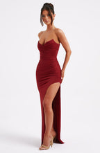 Giovanna Maxi Dress - Wine  Gemma Chic