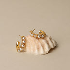 Mini Pearl Huggies Earrings  GEMMACHIC