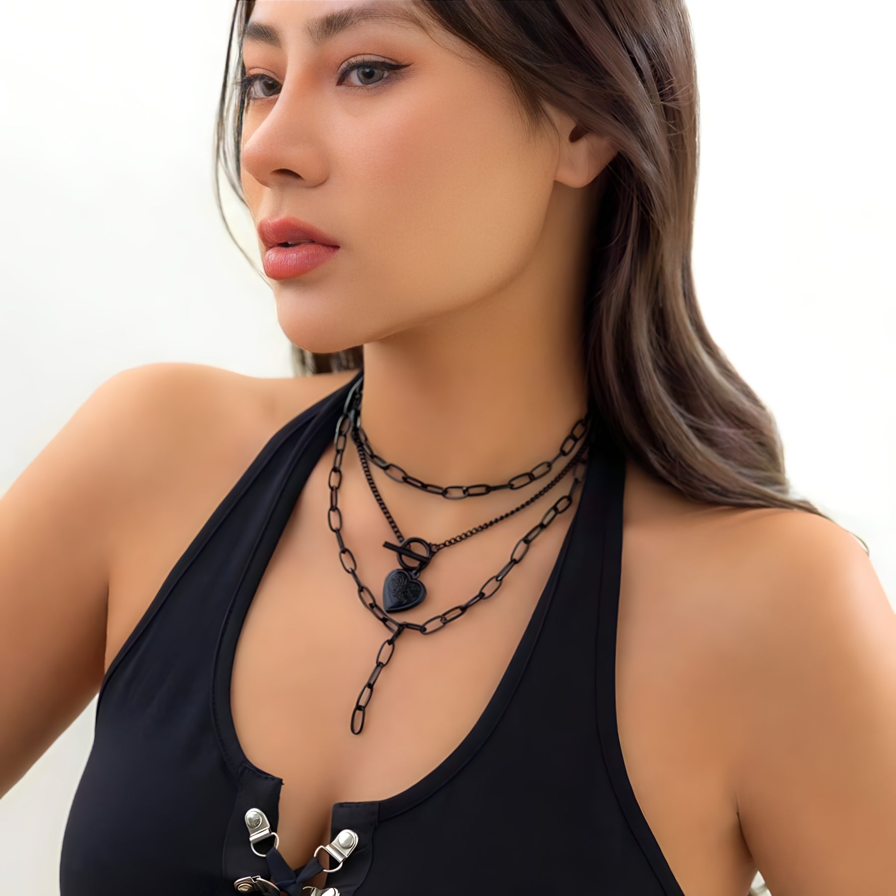 Triple Chain Necklace  GEMMACHIC