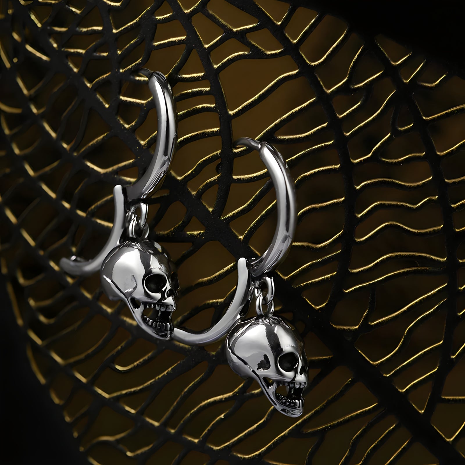 Death Hoop Earrings  GEMMACHIC