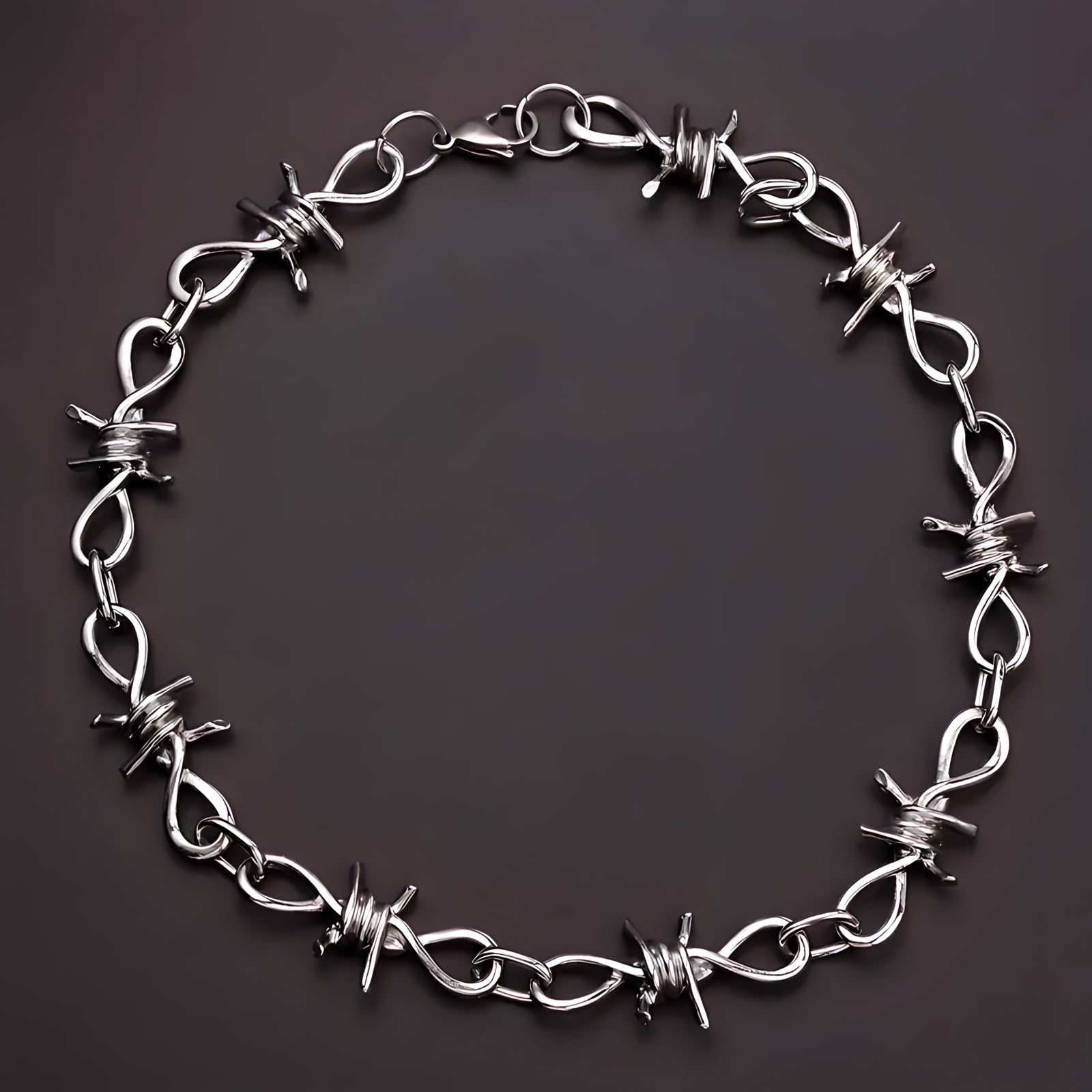 Twisted Barb Wire Necklace  GEMMACHIC
