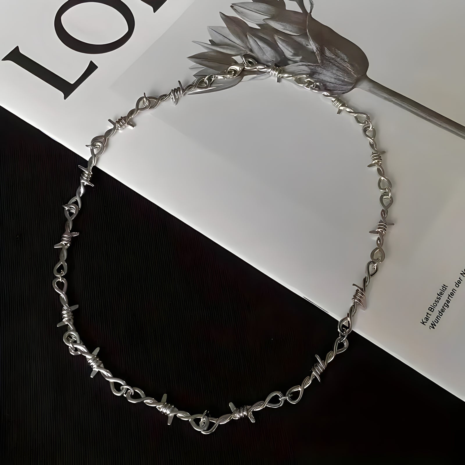 Barb Wire Necklace  GEMMACHIC