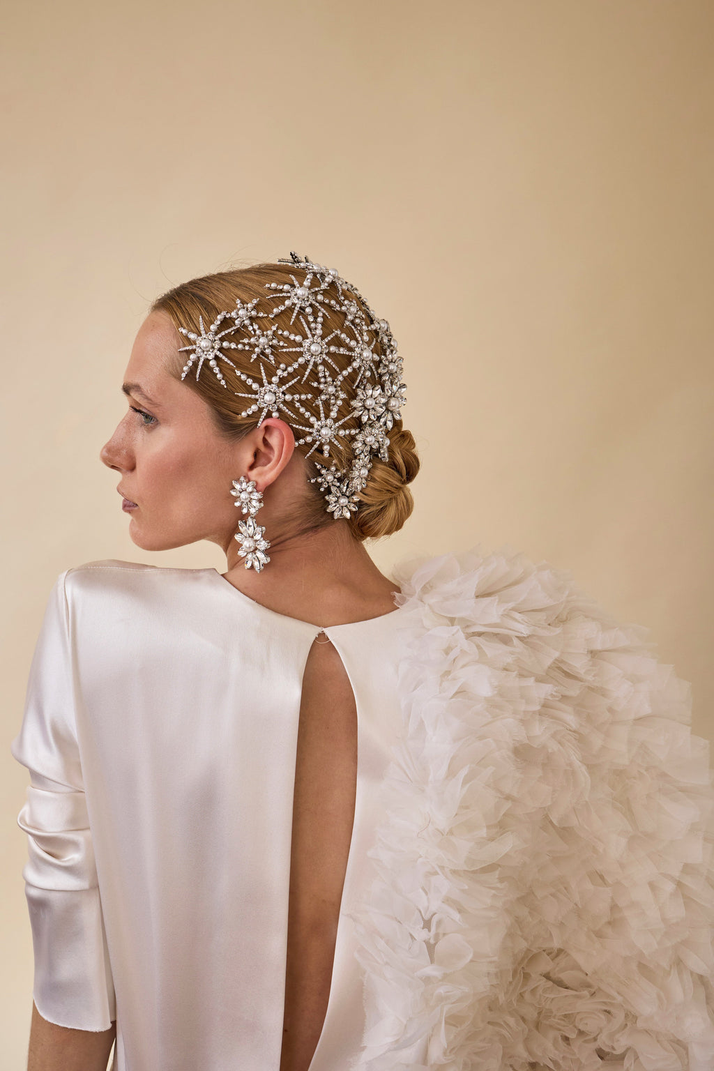 Starlet Pearl and Crystal Mini Comb Set of 2  GEMMACHIC