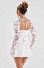 Jacinta Mini Dress - Ivory  Gemma Chic