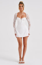 Jacinta Mini Dress - Ivory  Gemma Chic