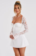 Jacinta Mini Dress - Ivory  Gemma Chic