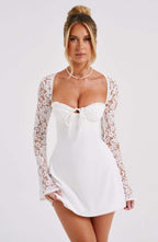 Jacinta Mini Dress - Ivory  Gemma Chic