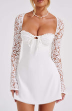 Jacinta Mini Dress - Ivory  Gemma Chic