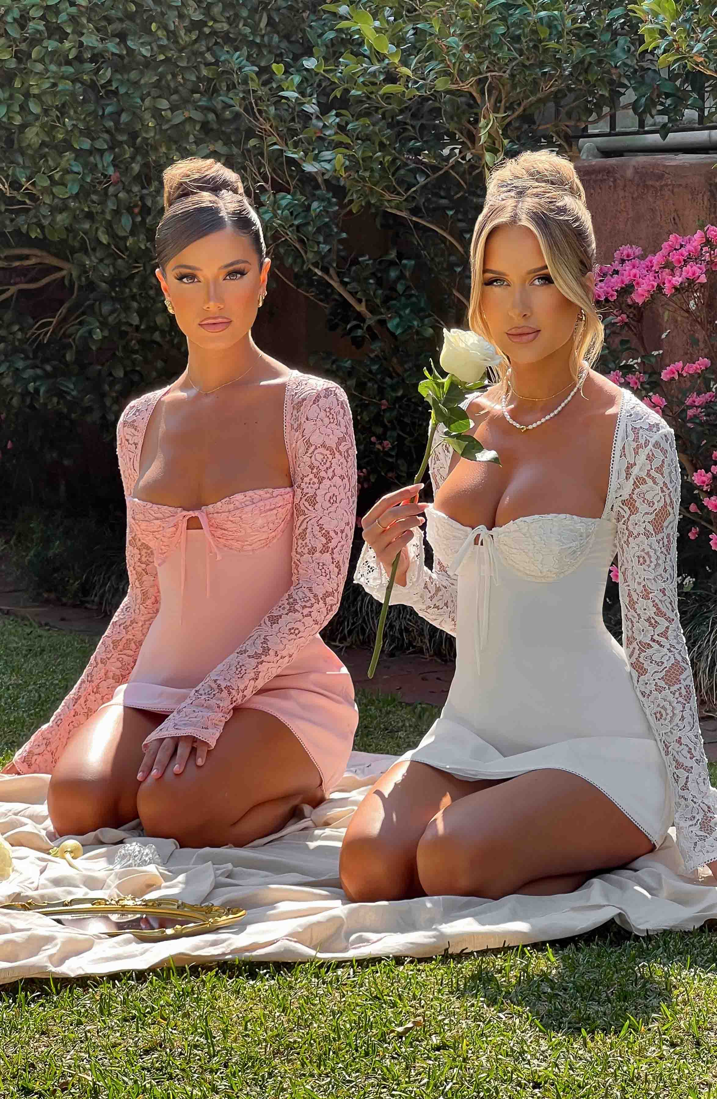Jacinta Mini Dress - Ivory  Gemma Chic
