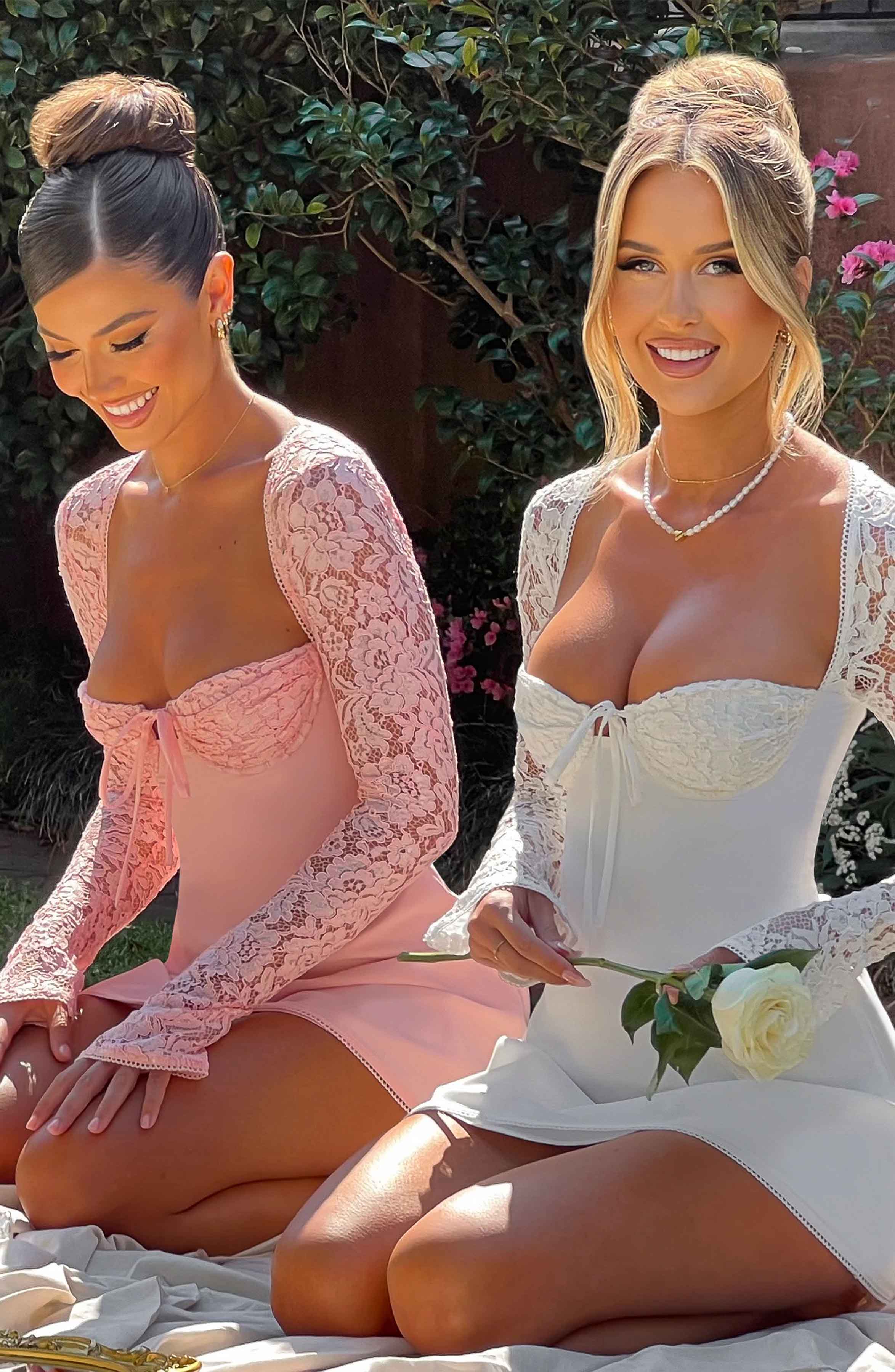 Jacinta Mini Dress - Ivory  Gemma Chic