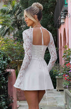 Jacinta Mini Dress - Ivory  Gemma Chic