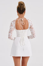 Jacinta Mini Dress - Ivory  Gemma Chic