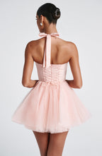 Keely Mini Dress - Soft Peach