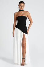 Maliyah Maxi Dress - Black/White  Gemma Chic