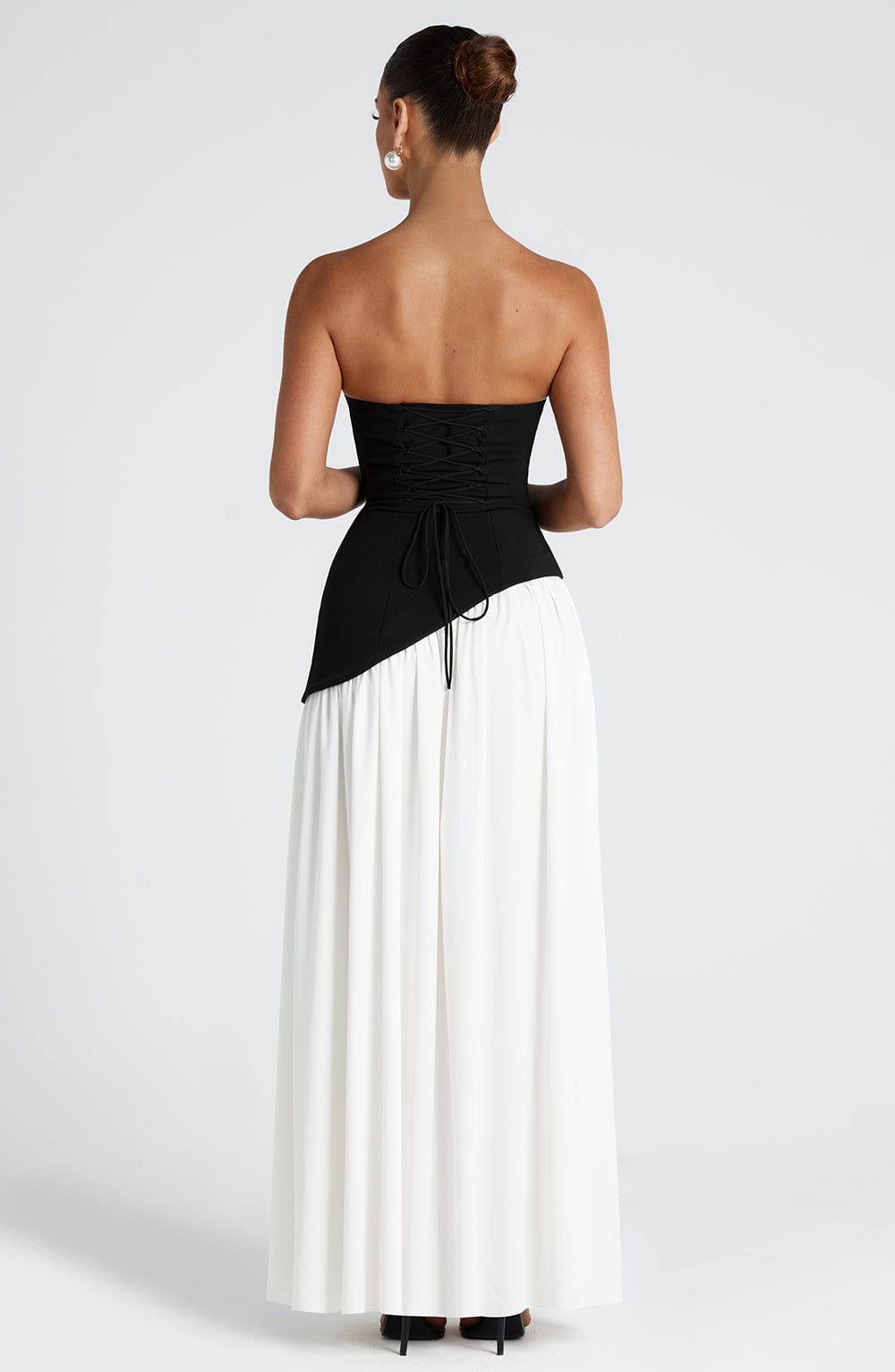 Maliyah Maxi Dress - Black/White  Gemma Chic