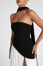 Maliyah Maxi Dress - Black/White  Gemma Chic