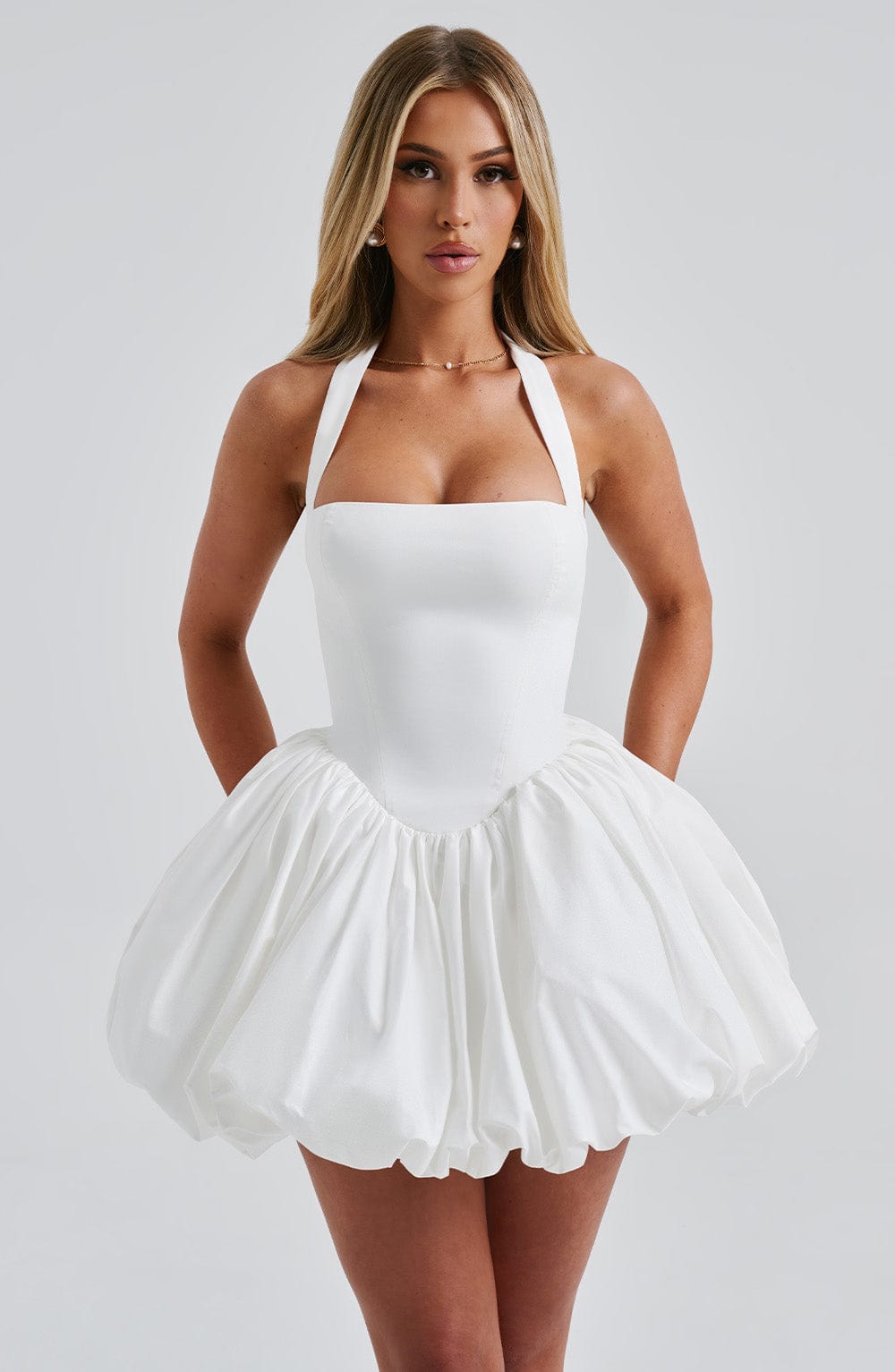 Maricia Mini Dress - Ivory  Gemma Chic