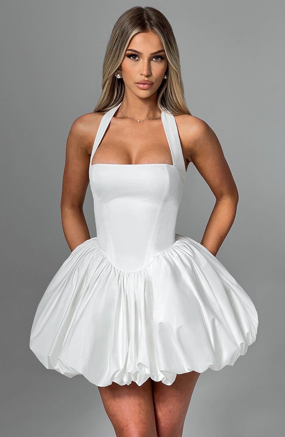Maricia Mini Dress - Ivory  Gemma Chic