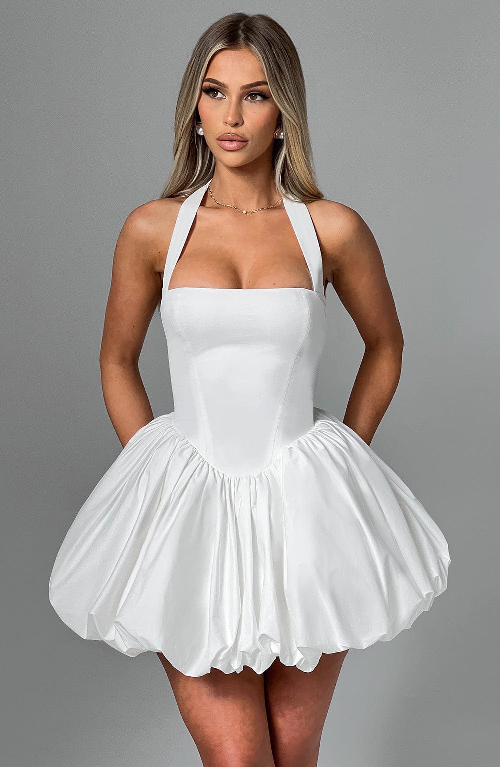 Maricia Mini Dress - Ivory  Gemma Chic