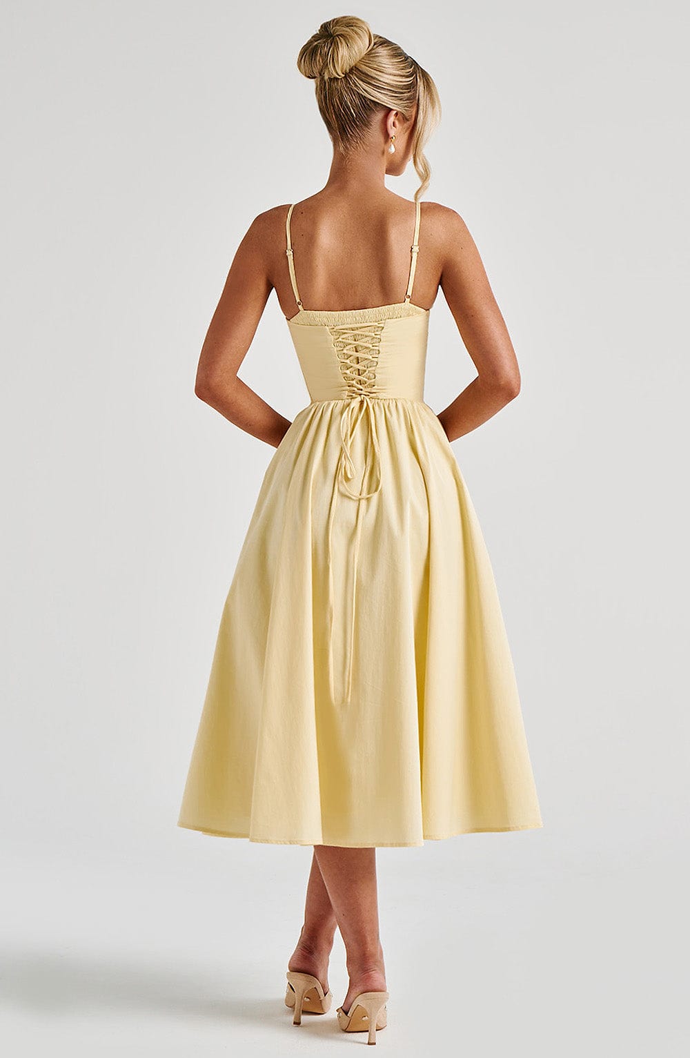 Mariella Midi Dress - Lemon  Gemma Chic