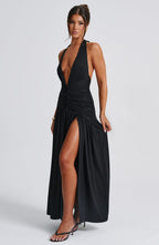 Melania Maxi Dress - Black  Gemma Chic