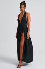 Melania Maxi Dress - Black  Gemma Chic