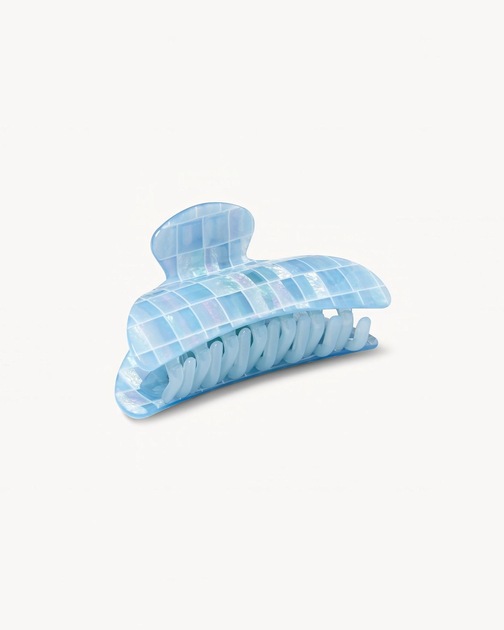 Midi Heirloom Claw in Blue Shell Checker